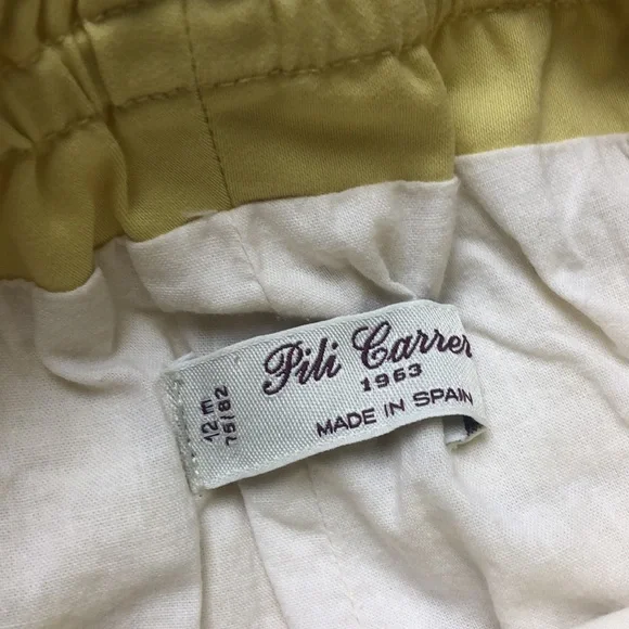 Pili Carrera SET Yellow Suspender Shorts with White Top size 12M